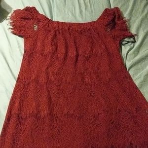 Maroon City Chic dress